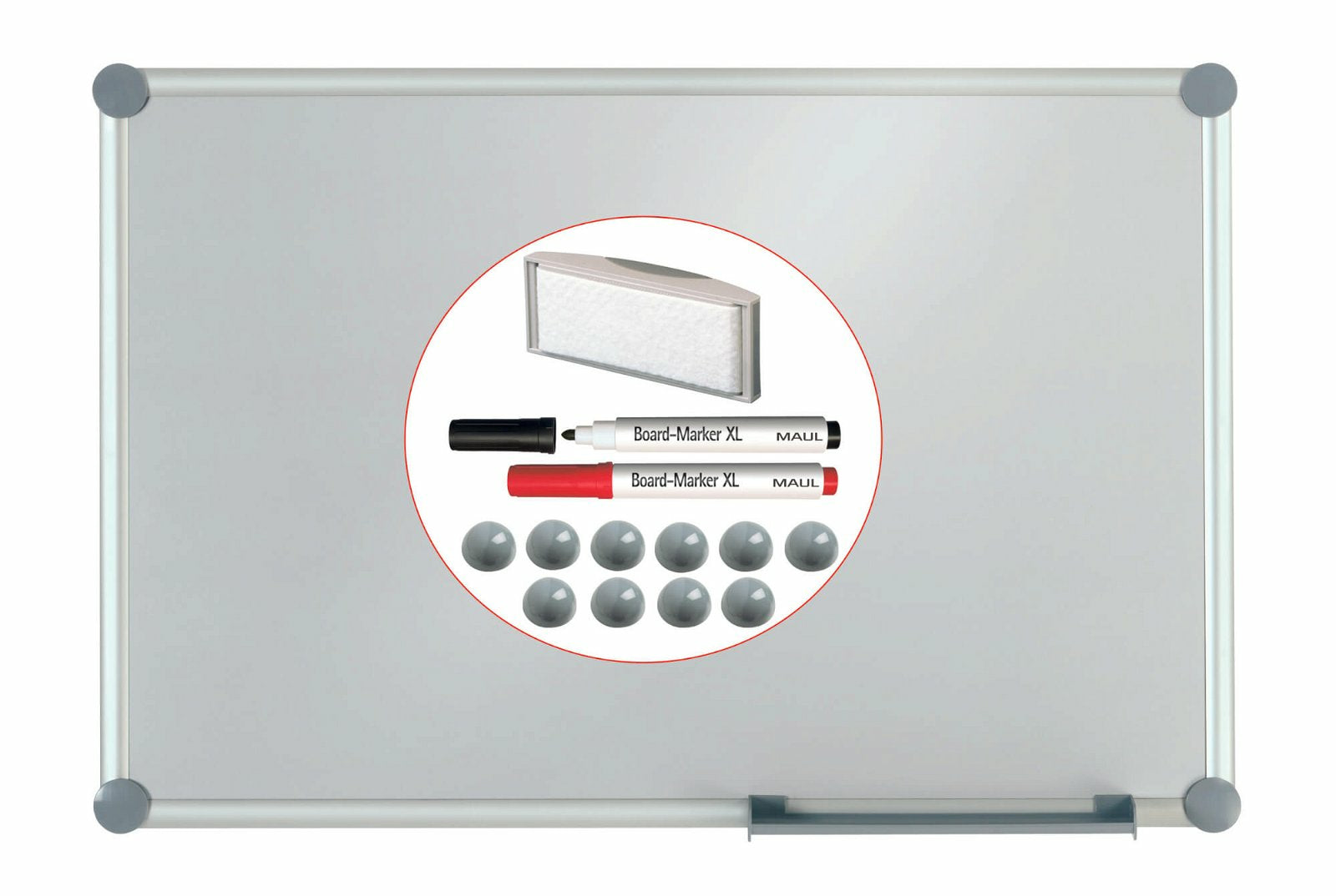MAULpro 2000 Whiteboard – Stahl, magnetisch – 90 × 60 cm