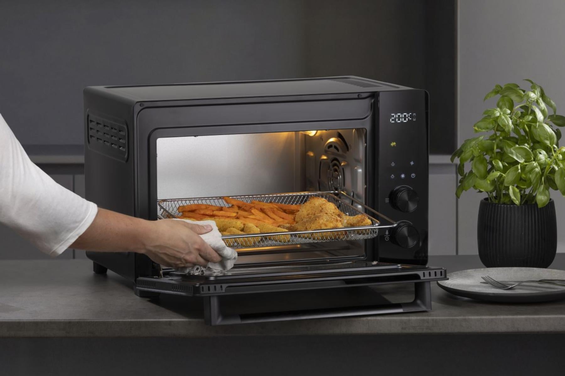 Hisense Mini Ofen HOM30AF – 30 l, 1800 W, Schwarz