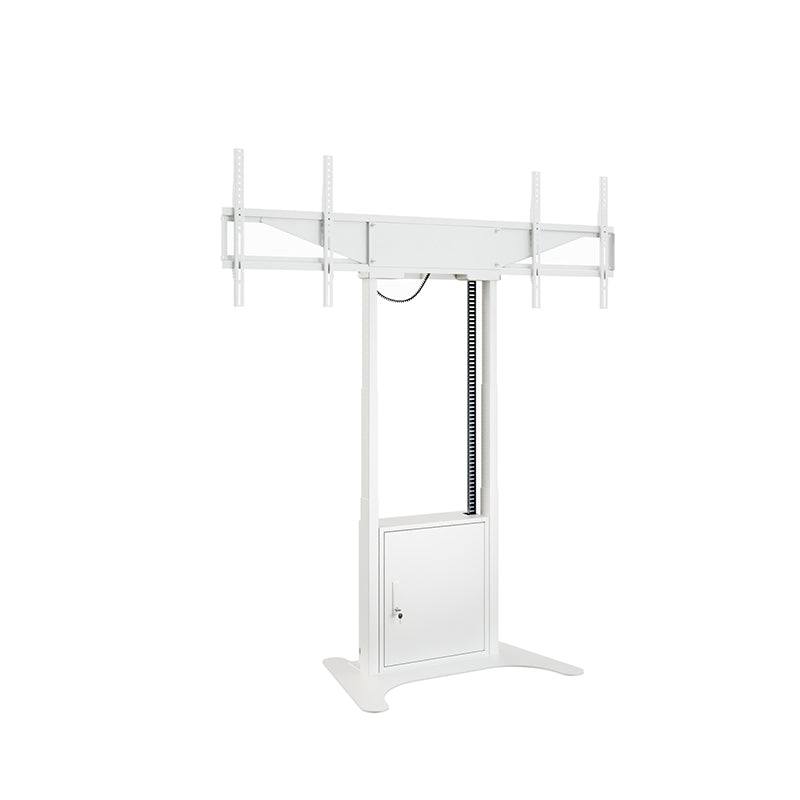 Hagor Bodenständer – 46–65" – VESA 400×400–600×400 – bis 120 kg, Motorisiert, für 2 Displays – Twin Lift FS-DW