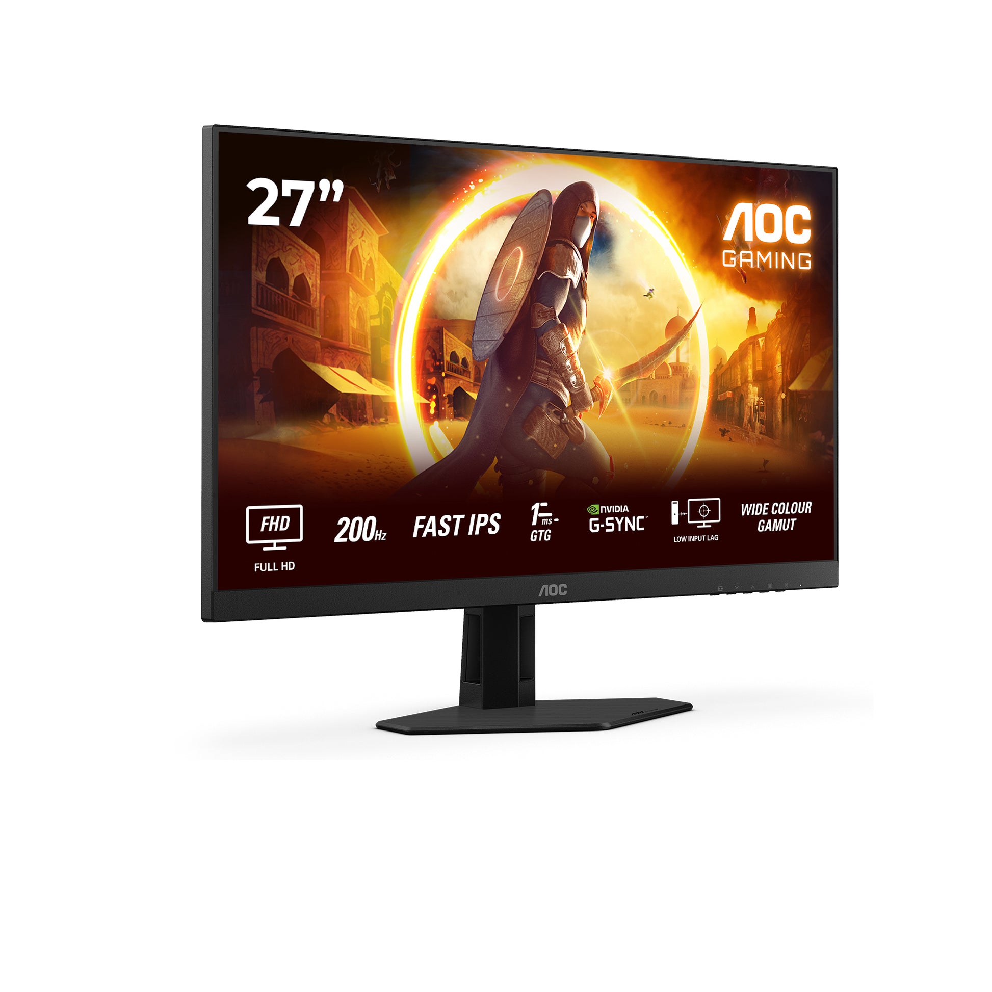 AOC 27G4HRE – Monitor, 27", 1920 × 1080 (Full HD), IPS, 200 Hz, Integrierte Lautsprecher, Rot