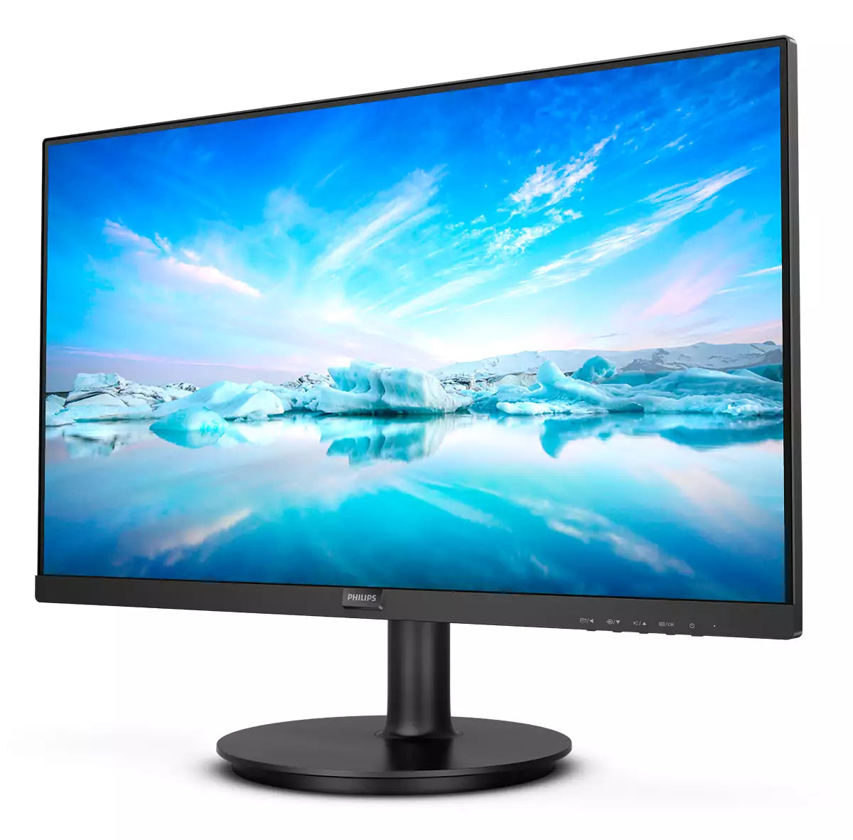Philips 222V8LA/00 – Monitor, 21,5" 1920 × 1080 (Full HD), VA, 75 Hz, 250 cd/m², VESA 100 × 100, Schwarz
