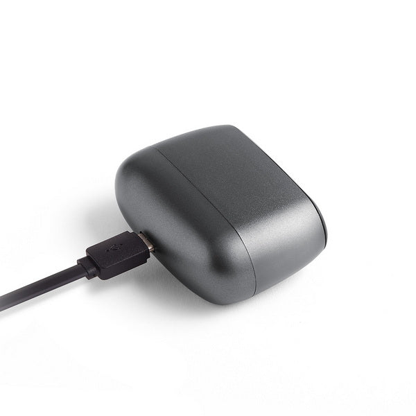 LEXON Minut Wecker – digital – 6,5 × 4,5 × 2,5 cm, dunkelgrau, USB, Schlummertaste