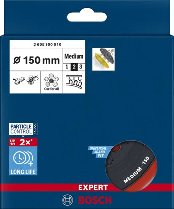 Bosch Stützteller, 150 mm, schwarz, rot
