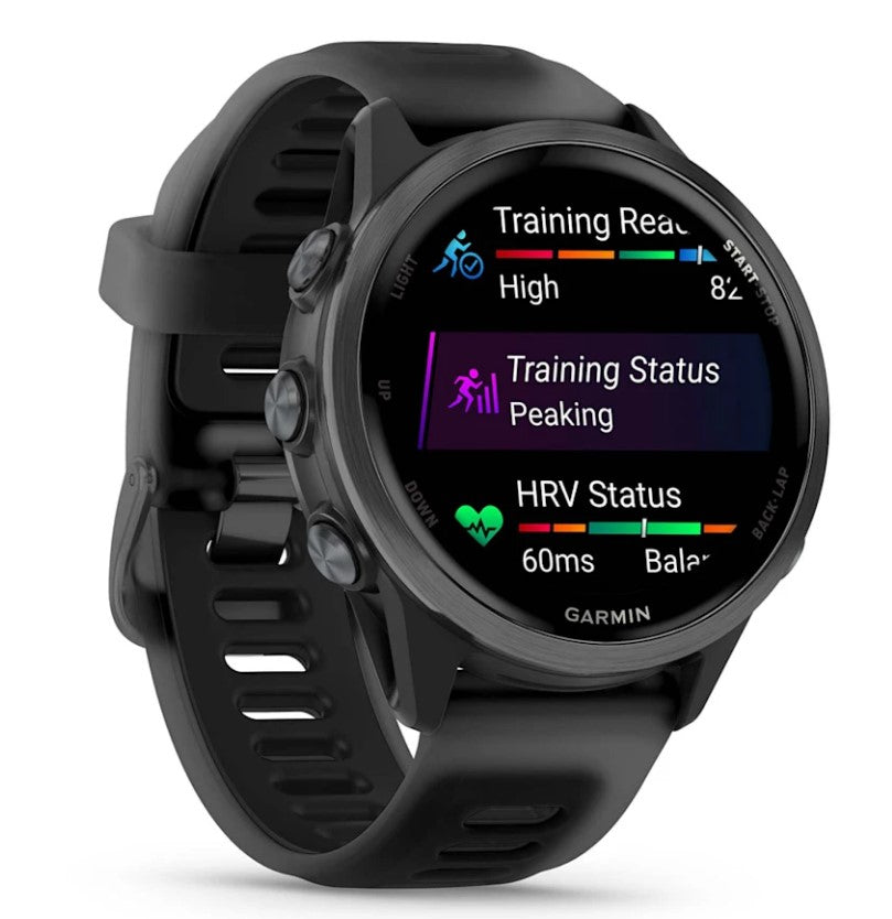Garmin Forerunner 570 42 mm GPS – Aluminium Schwarz, Sportband, 50 m, für iPhone und Android