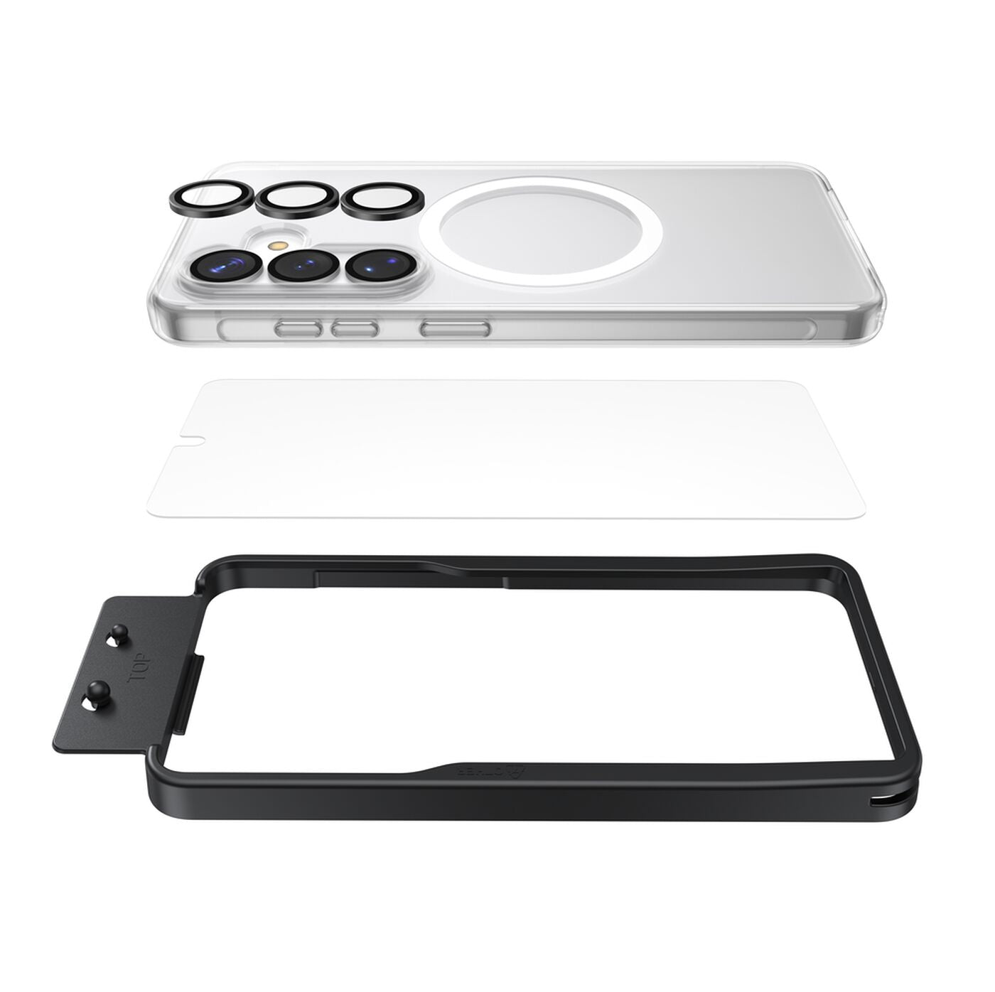 Belkin 3-in-1 Starter-Set (Displayschutz, Hülle, Kameralinsenschutz) – für Galaxy S26 – Transparent