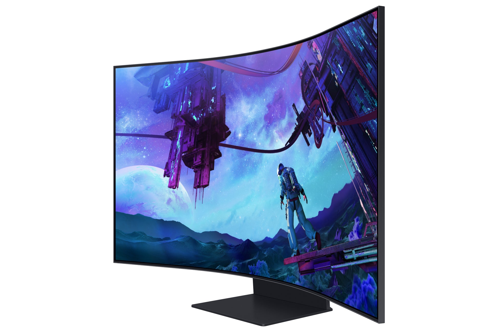 Samsung Odyssey Ark G97NC – Monitor, 55", VA, Mini-LED, 165 Hz, 600 cd/m², Tizen, Schwarz