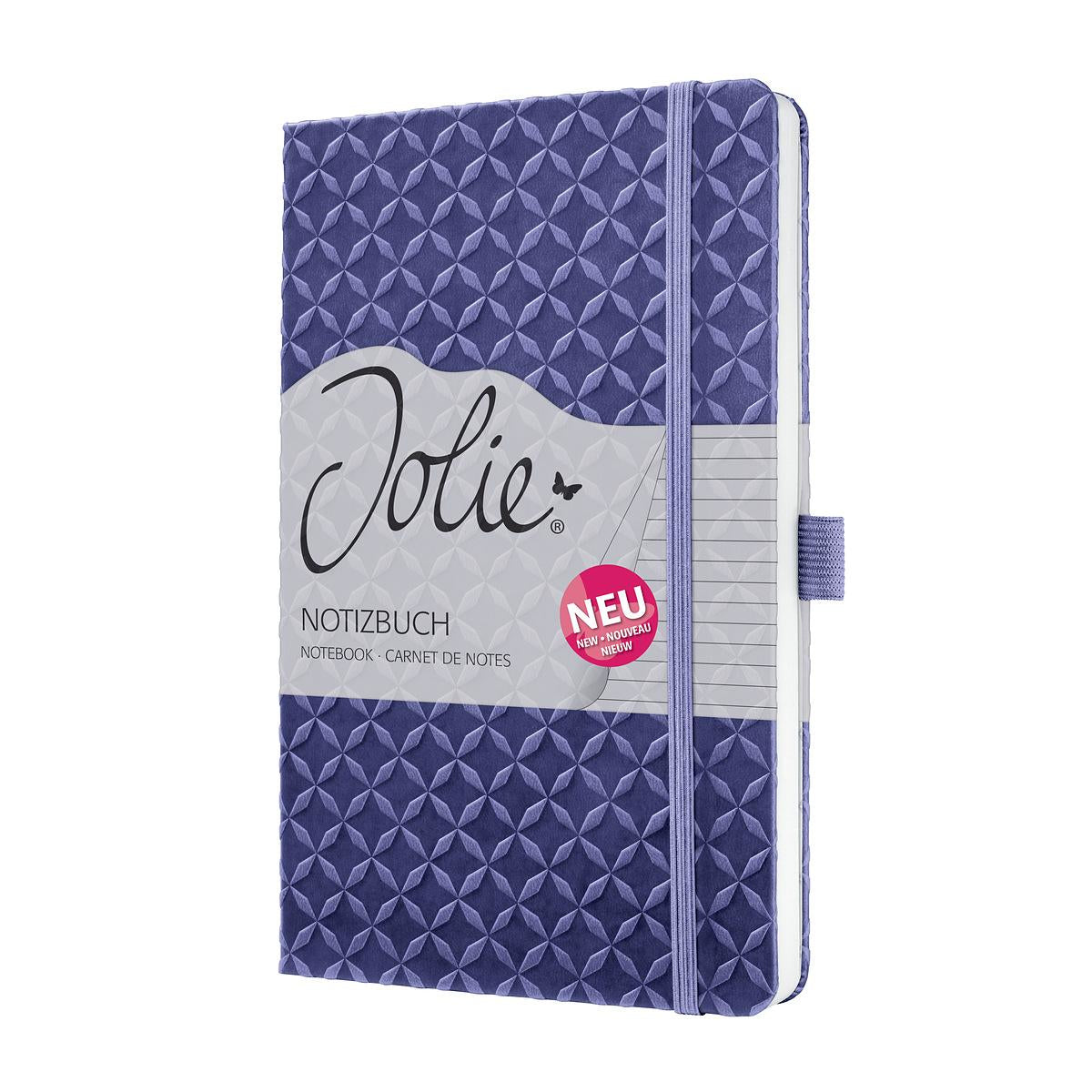 Sigel Notizbuch, A5, liniert, Fadenheftung, 174 Seiten, perforiert, 80 g/m² – dunkellila