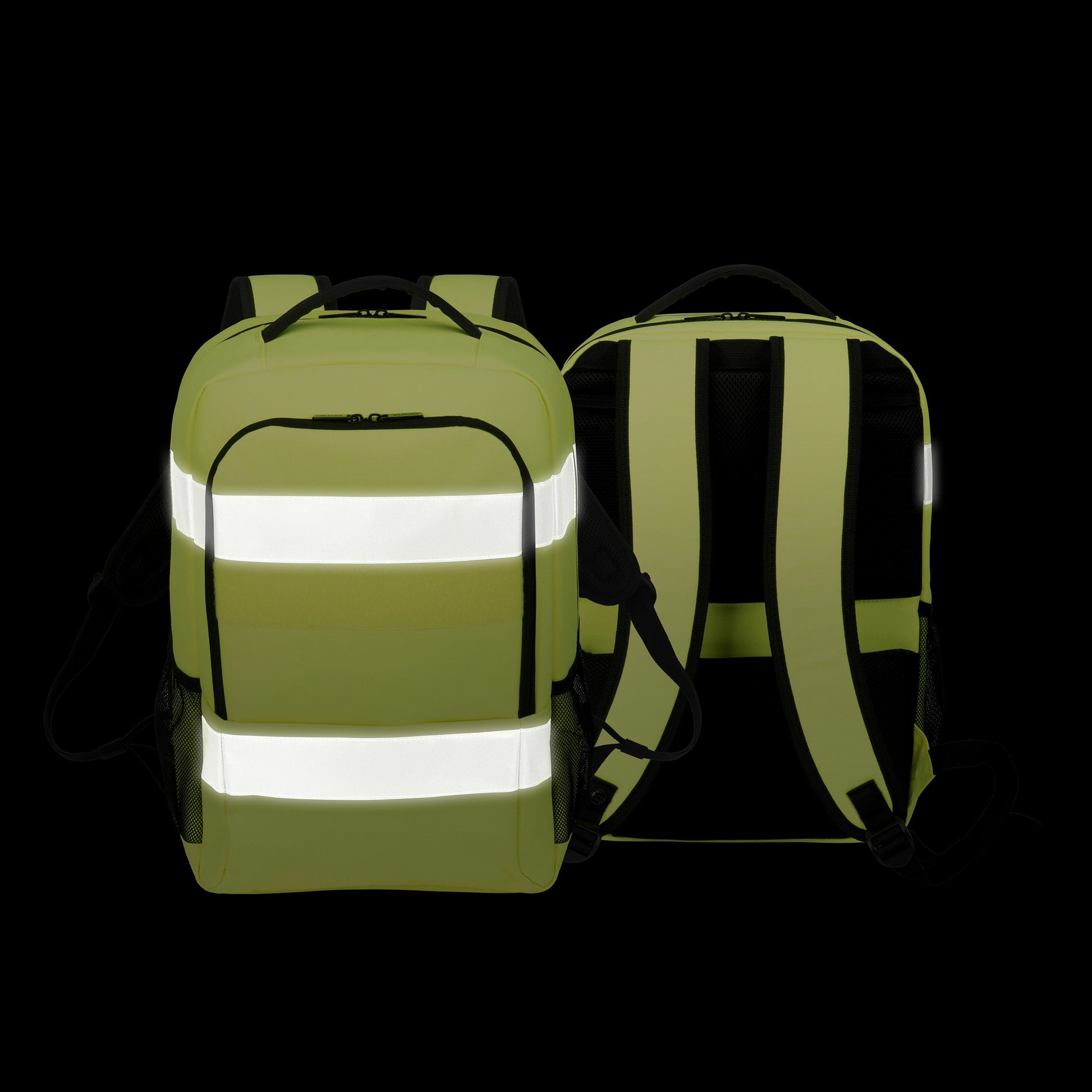 DICOTA Notebook-Rucksack – 24 l, rPET, Gelb/Schwarz, Reflektierende Elemente