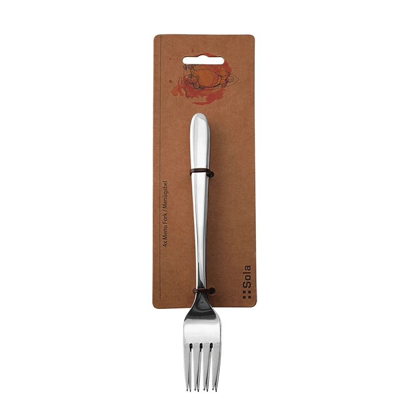 Sola Basic Alpha Tafelgabel – 4er-Set, 19,8 cm, Edelstahl 18/10, Silber, spülmaschinenfest