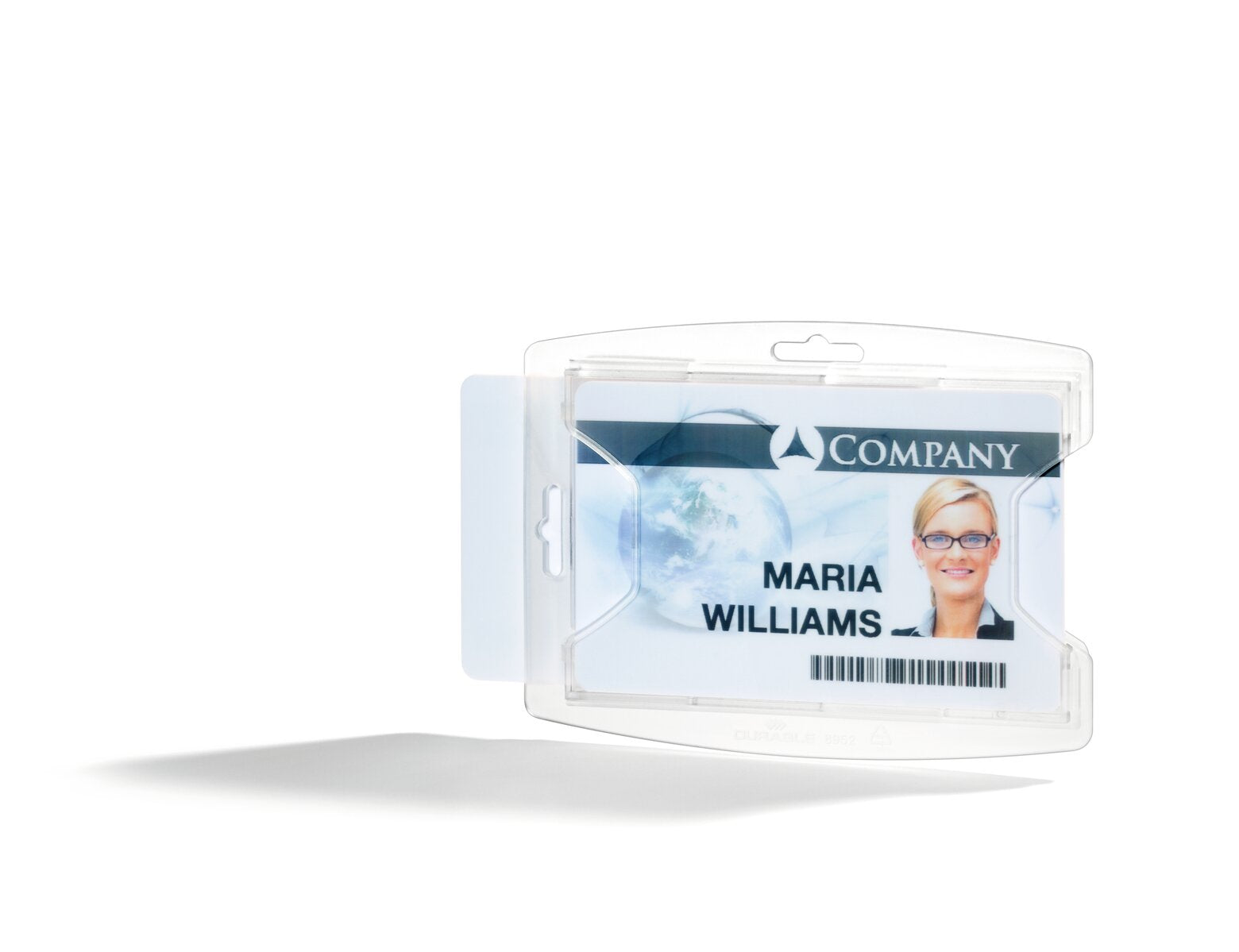 Durable Namensschild-Halterung, für Karten 85 × 54 mm, Polypropylen, transparent