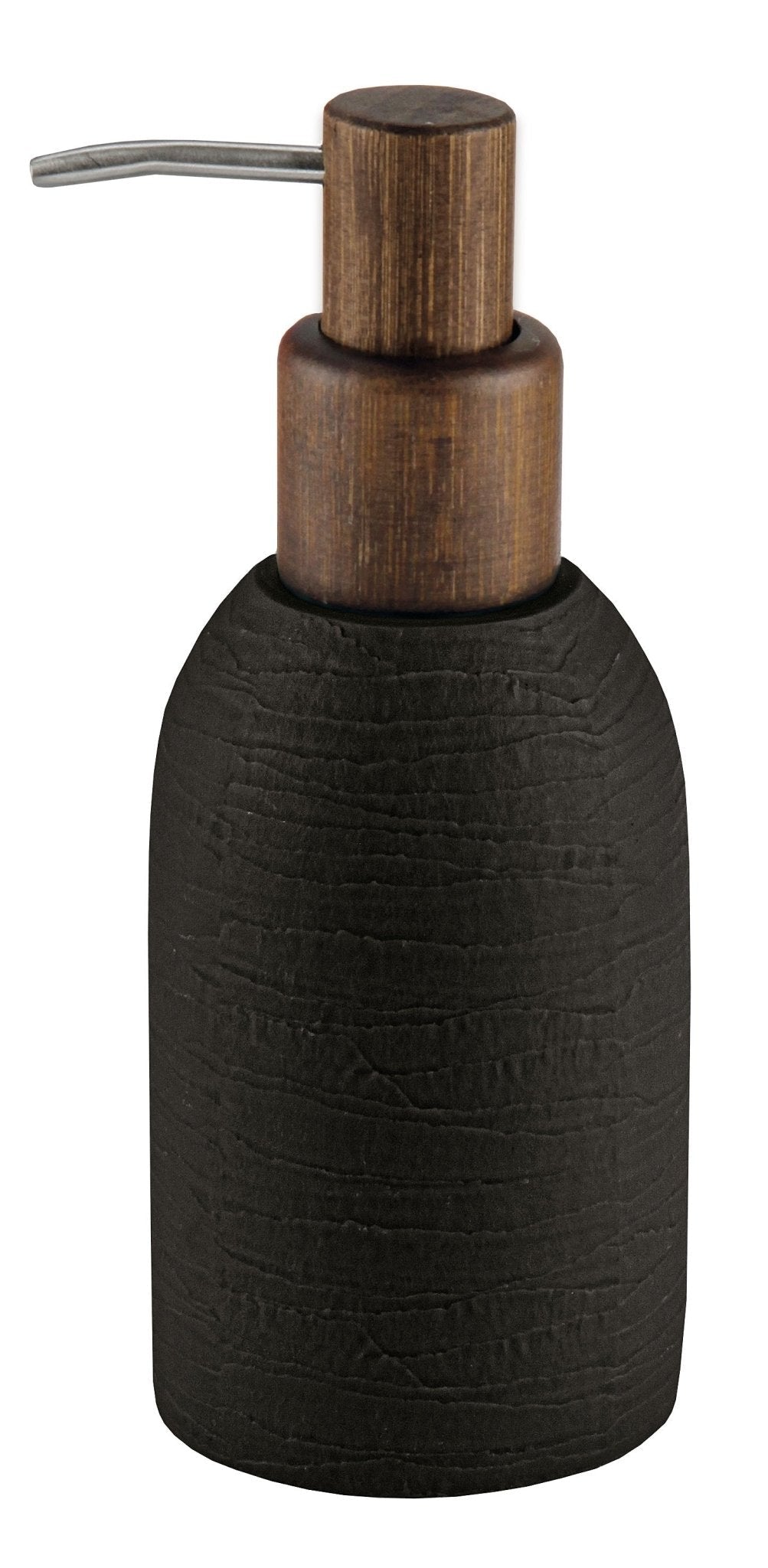 Kleine Wolke Harper Seifenspender – Polyresin/Bambus, Schwarz, 984 ml