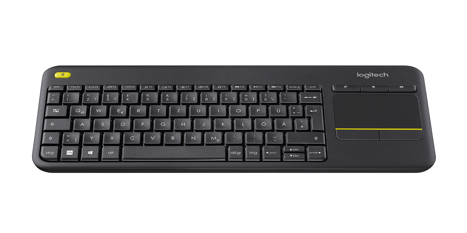 Logitech K400 Plus – Tastatur, kabellos (2,4 GHz), DE-Layout (DE) – für Windows, Android & ChromeOS