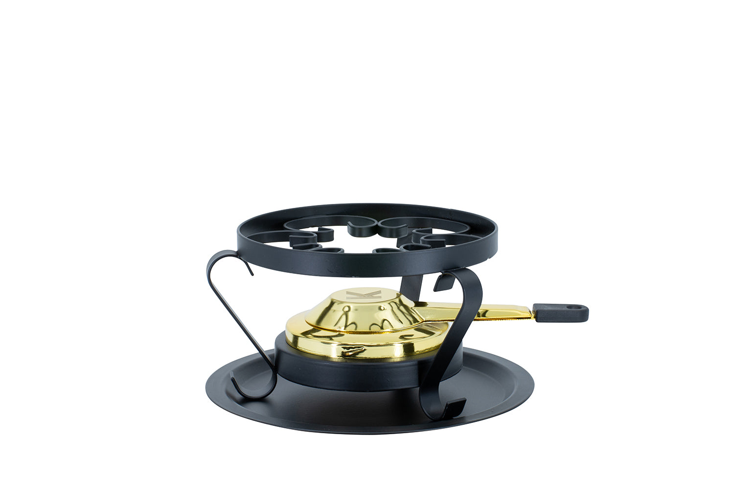 Kadastar Fondue-Rechaud Ø 16 cm × 11 cm, Edelstahl, Gold/Schwarz