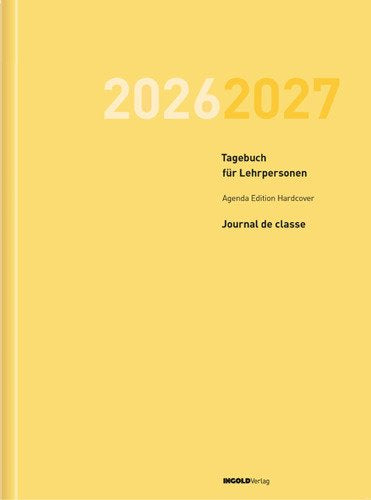 Ingold-biwa Ingold – Schulagenda 2026, 23 × 30,5 cm, Hardcover, Gelb