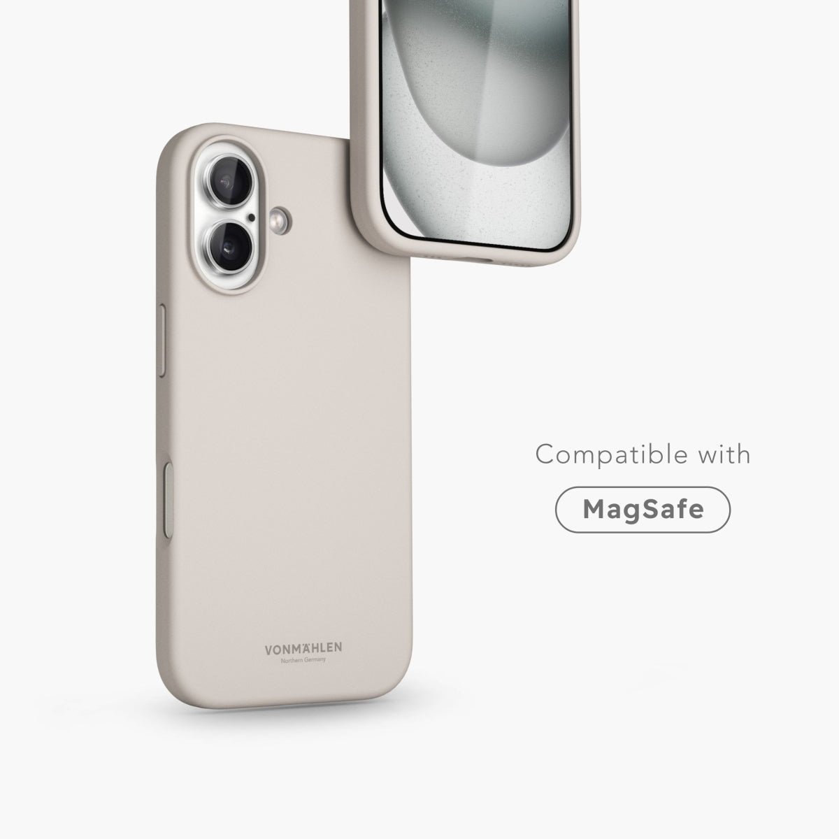 Vonmählen Backcover – für Apple iPhone 16 – MagSafe, Silikon, Creme