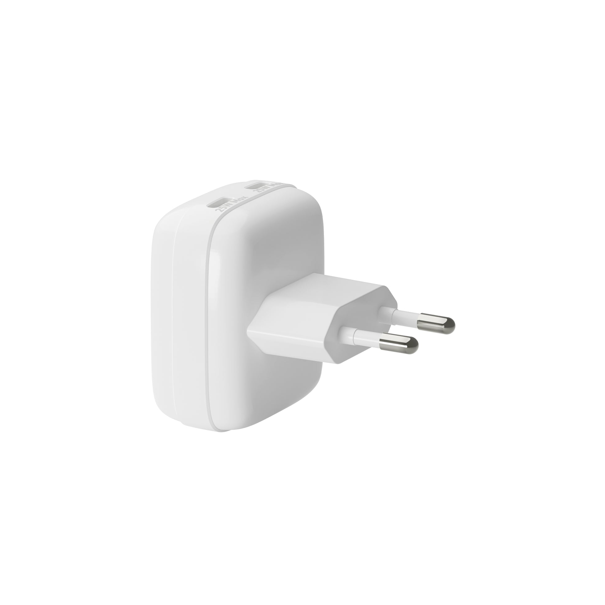 dbramante1928 rchargPro USB-Wandladegerät 25 W – USB-C×2, PD, GaN – EU-Stecker – Weiss