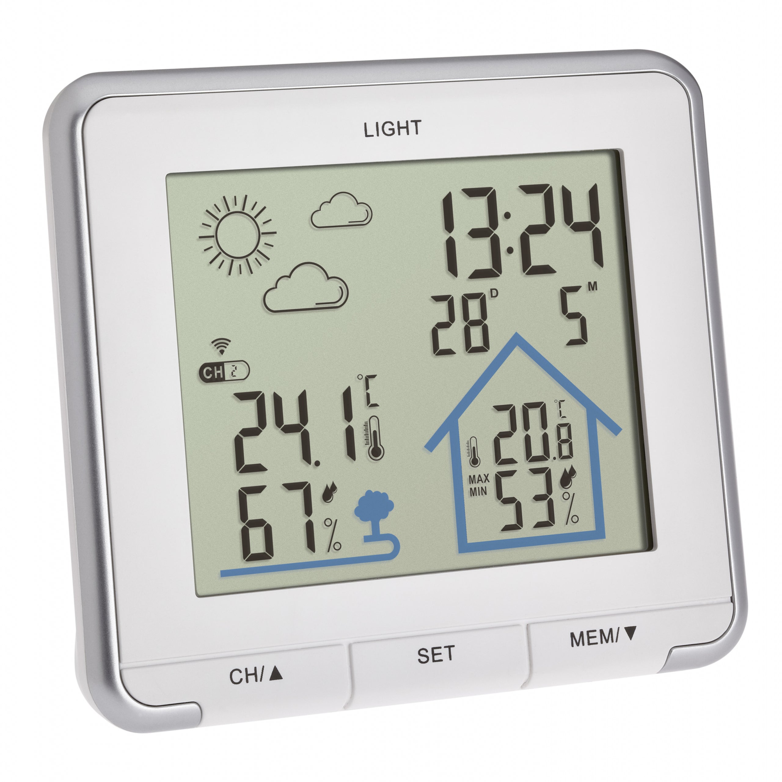 TFA-Dostmann LIFE Temperatur-/Feuchtesensor – Kabellos, −30–70 °C, 20–95 %, Innen/Aussen