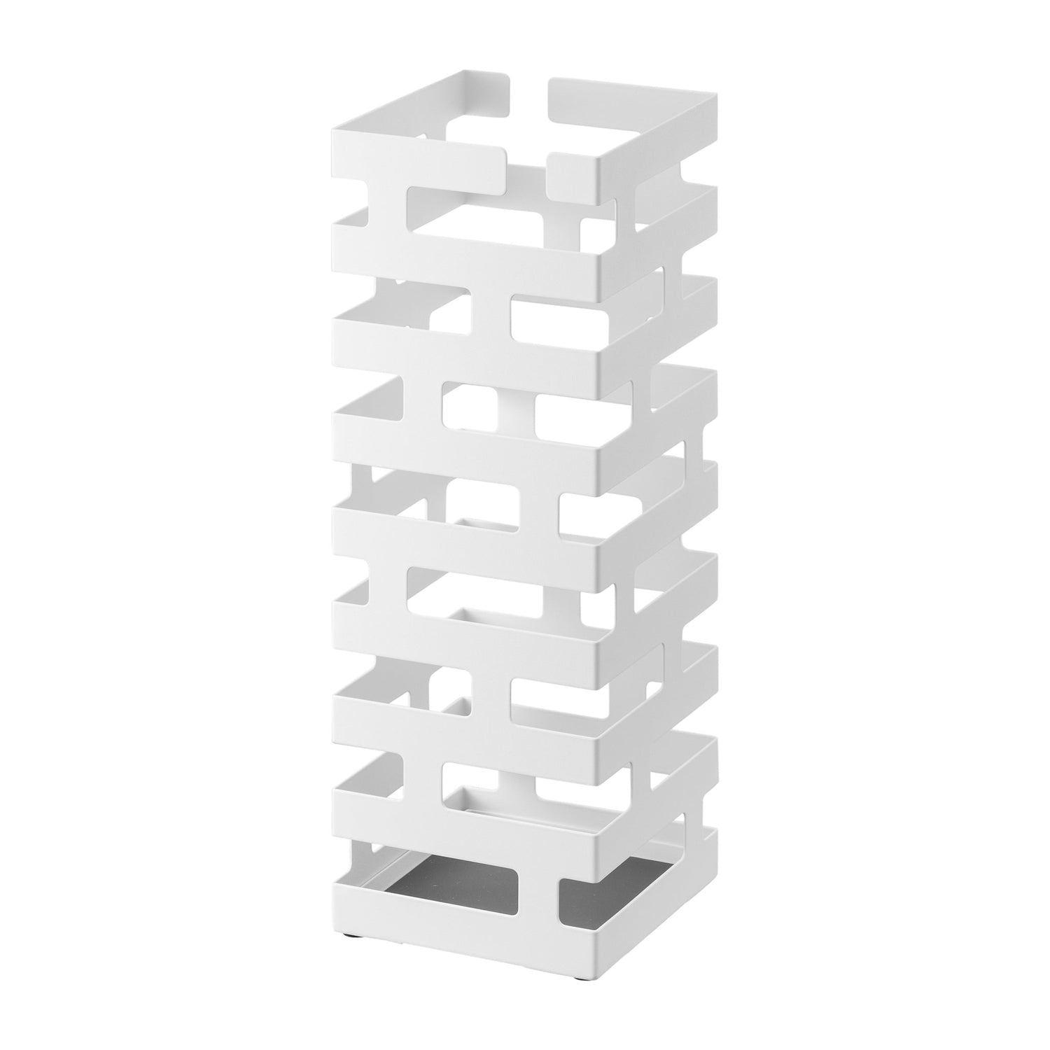 Yamazaki Schirmständer – Stahl, Weiss, 15 × 15 × 43 cm