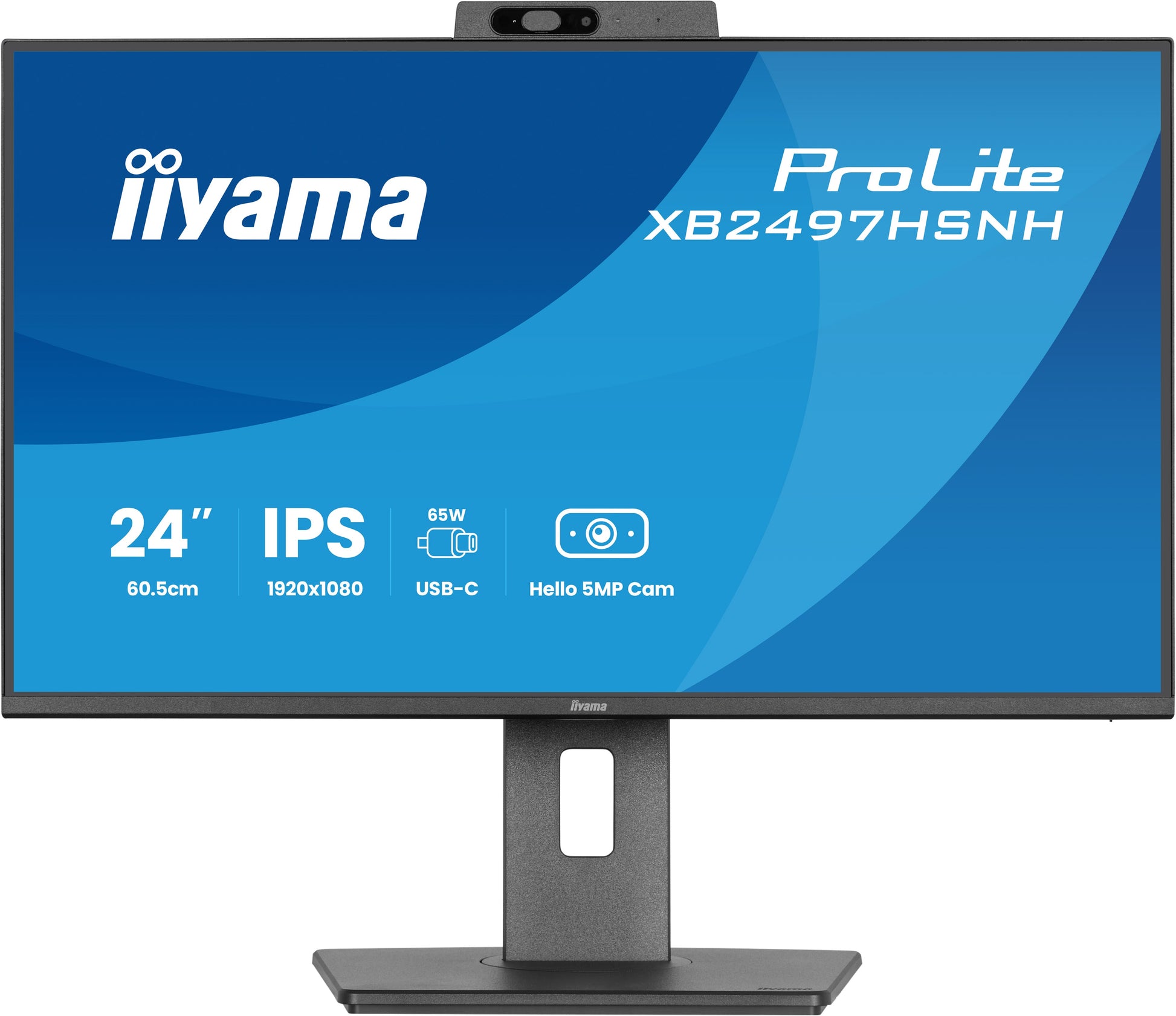 iiyama ProLite XB2497HSNH-B1 – 23,8", 1920 × 1080 (Full HD), IPS, 100 Hz, USB-C 65 W, Webcam, LAN