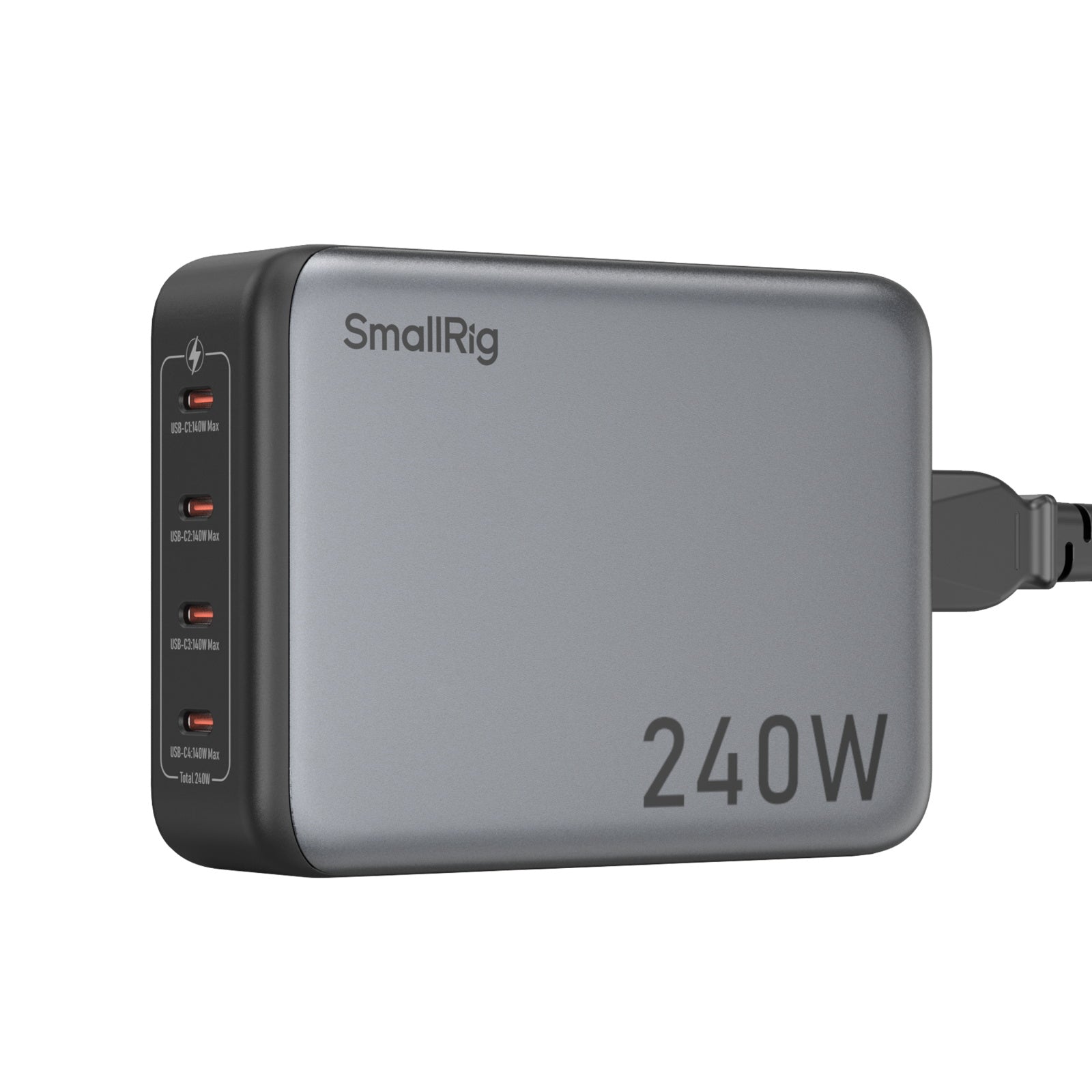 SmallRig 4752 USB-Desktop-Ladegerät 240 W – USB-C×4 – PD 3.1, EU-Stecker (Typ C) – Grau