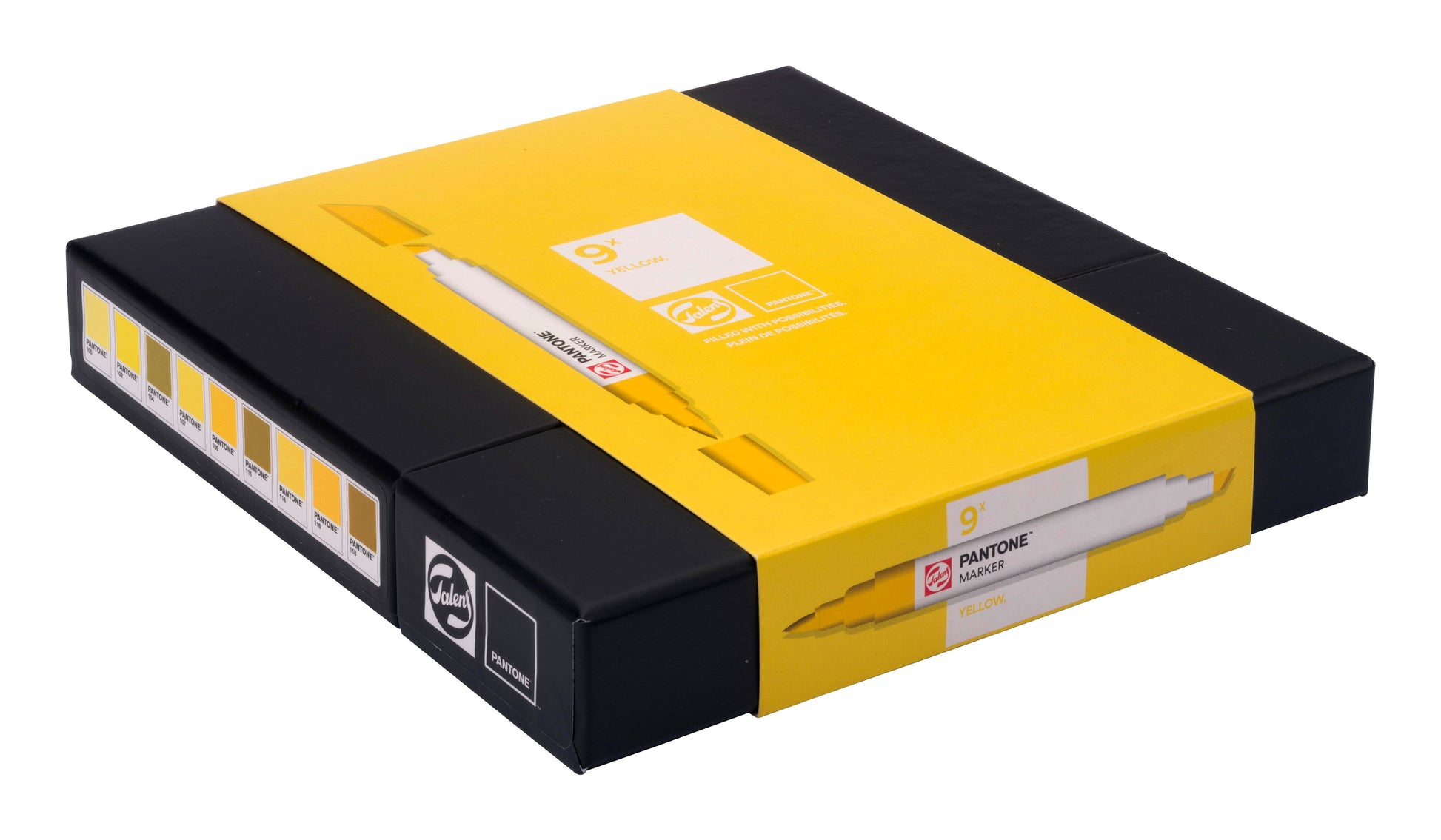 Talens Non-Permanent Marker Pantone – Gelb – 9er-Set