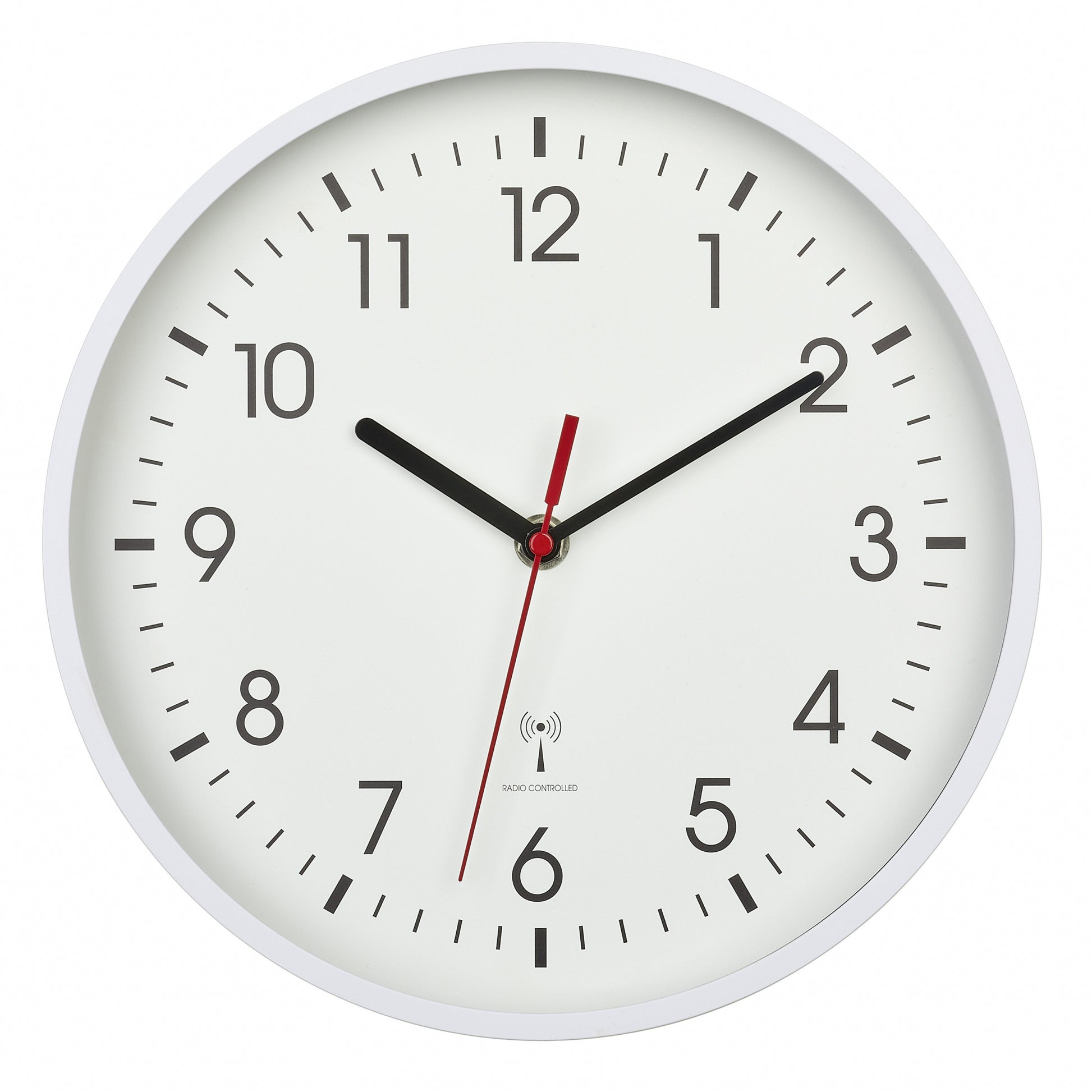 TFA-Dostmann TFA Dostmann Wanduhr – Funk, analog, Ø 24,5 cm, weiss, Kunststoff