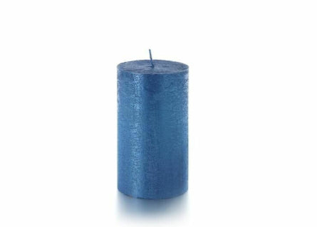 Balthasar Zylinderkerze – Ø 7 × 12 cm – Blau