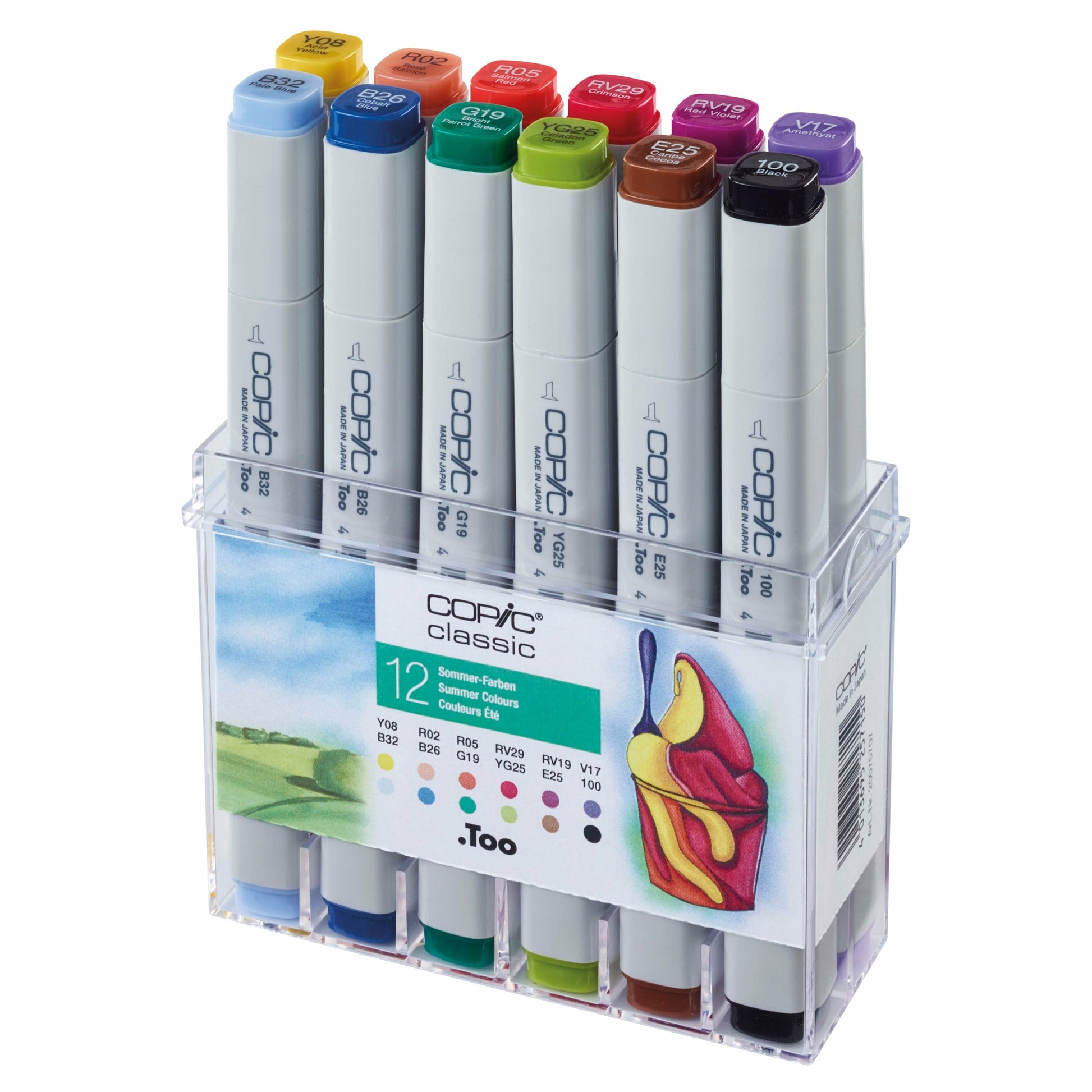 Copic Permanentmarker – Mehrfarbig, 12er Set