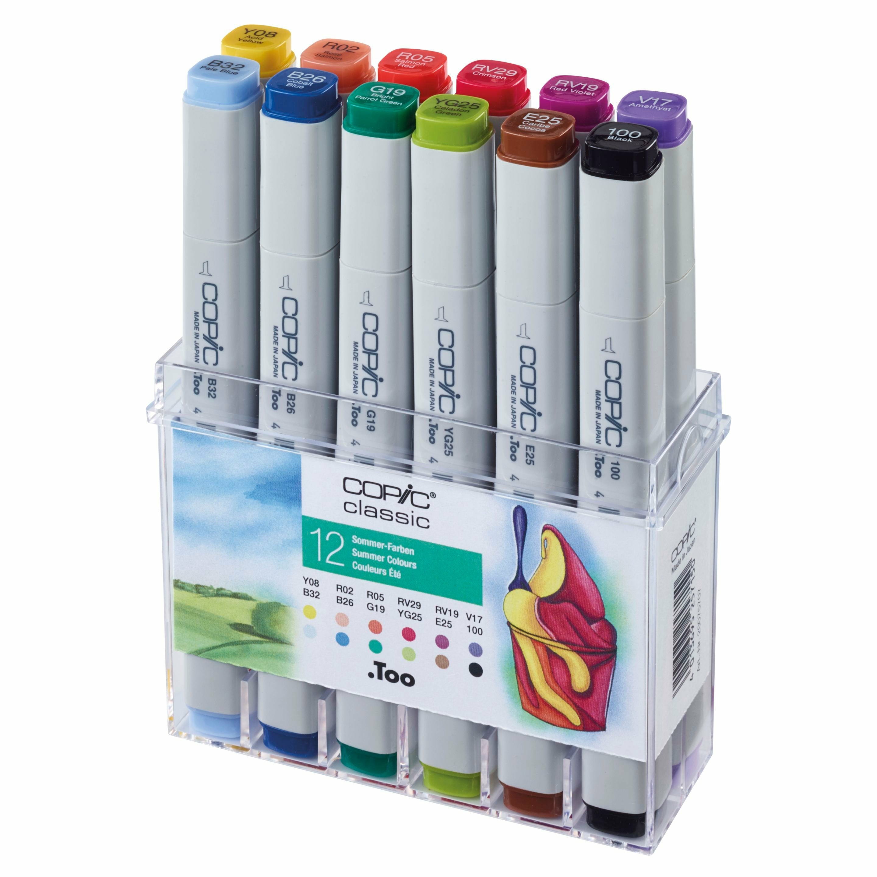 Copic Permanentmarker – Mehrfarbig, 12er Set