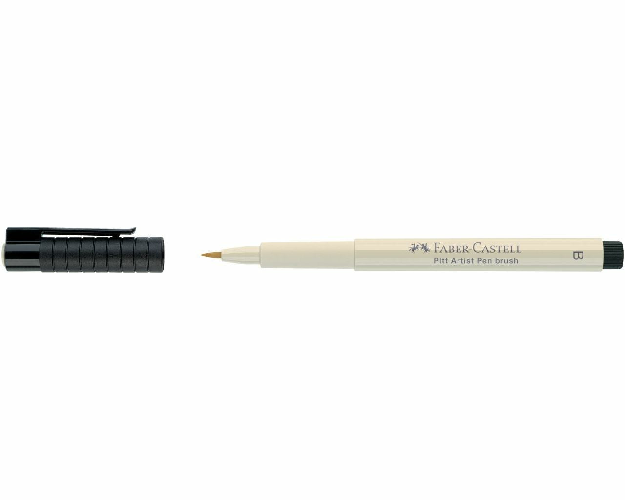 Faber-Castell Pitt Artist Pen Pinselstift – Pinselspitze, 2,5 mm, pigmentiert, wasserfest, hellgrau