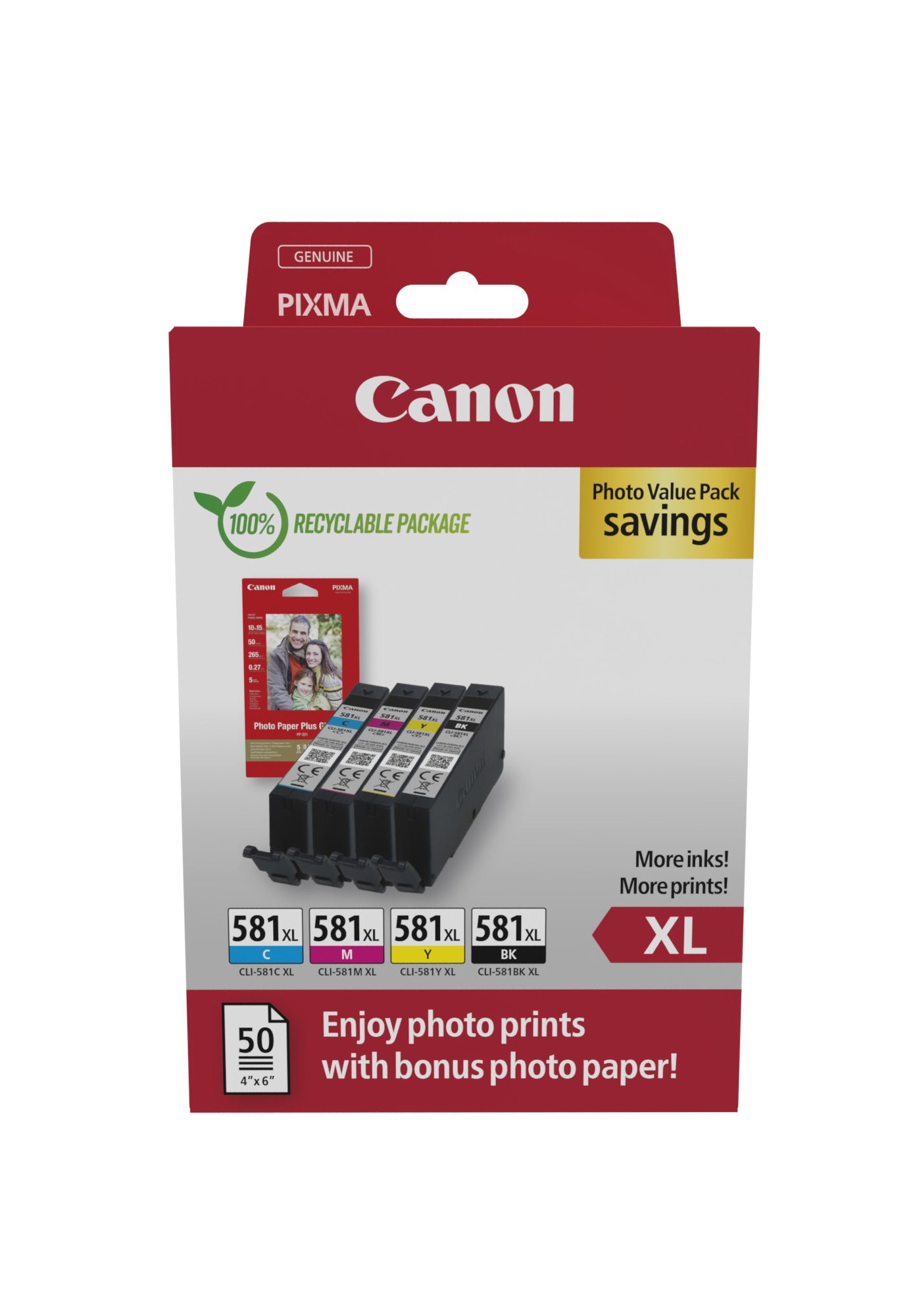 Canon Tintenpatronen-Multipack CLI-581XL, CMYK