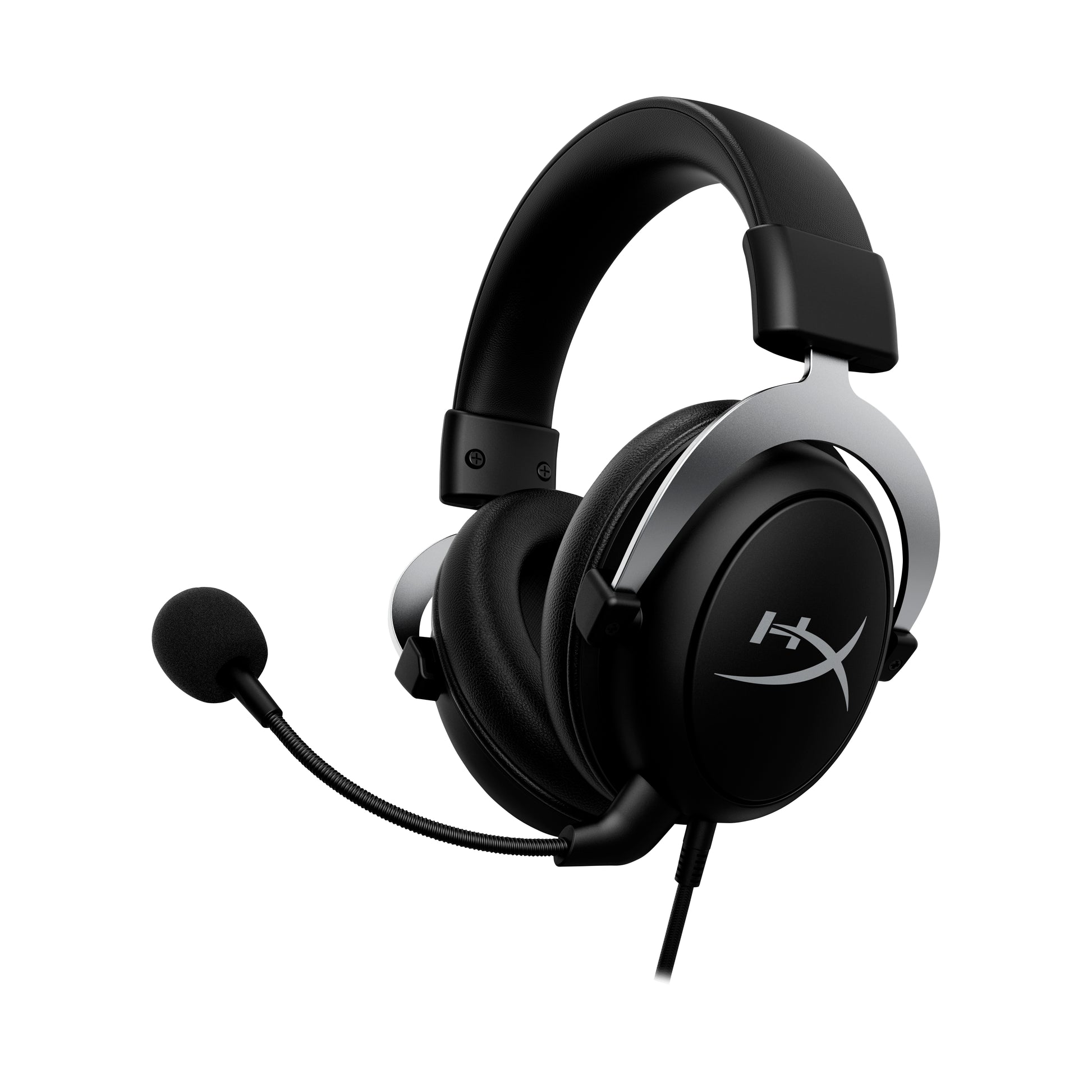 HyperX CloudX Silver Gaming-Headset – Over-Ear, Stereo, Kabelgebunden, 3,5 mm Klinke, Schwarz/Silber