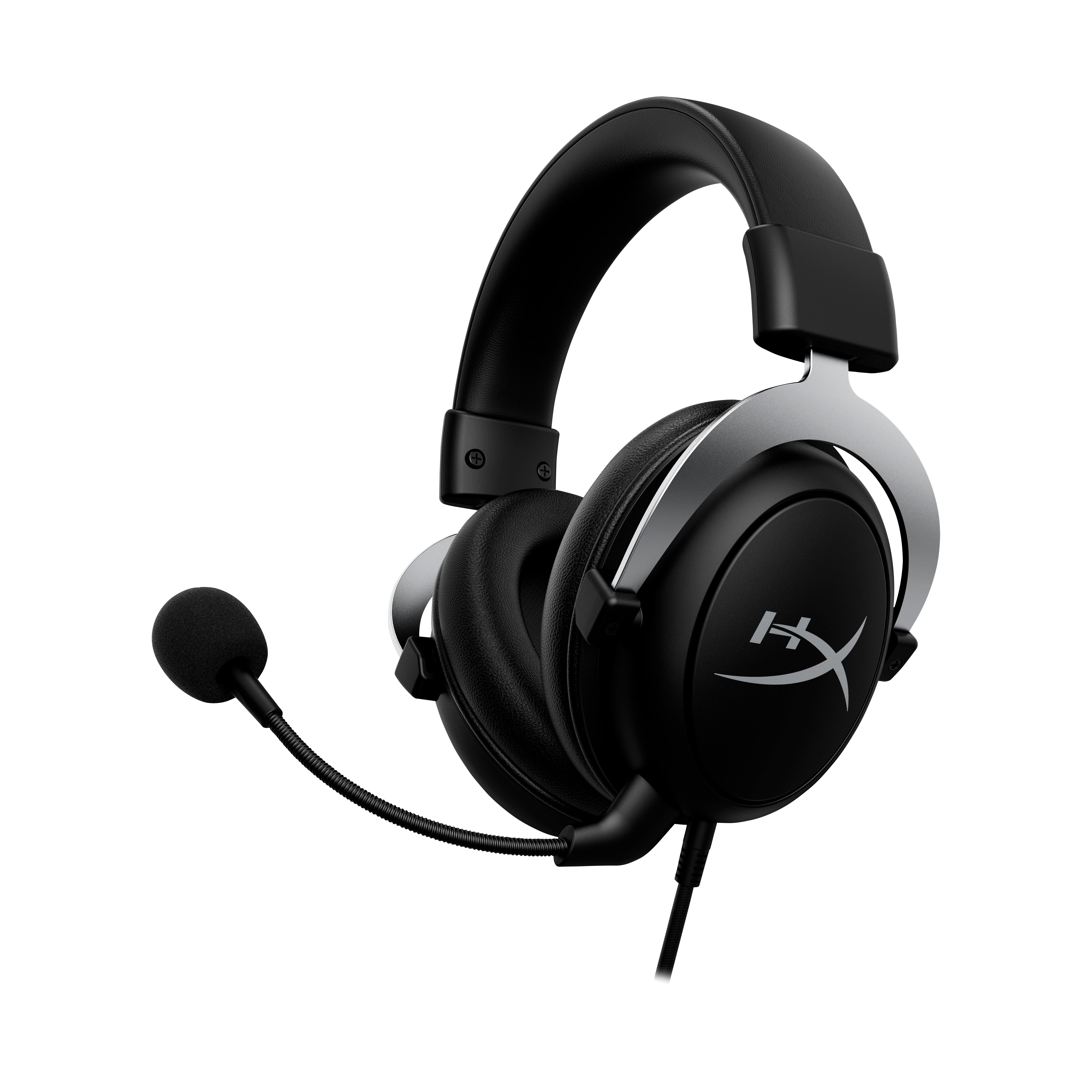 HyperX CloudX Silver Gaming-Headset – Over-Ear, Stereo, Kabelgebunden, 3,5 mm Klinke, Schwarz/Silber