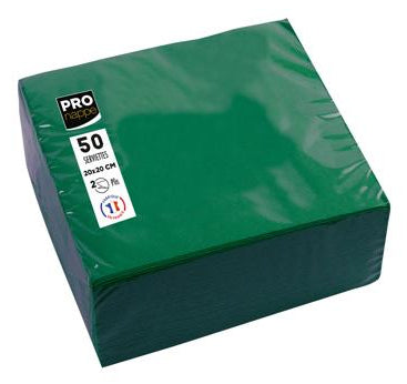 PRONAPPE Cocktail-Servietten – Grün – 20 × 20 cm, 2-lagig – 50 Stück
