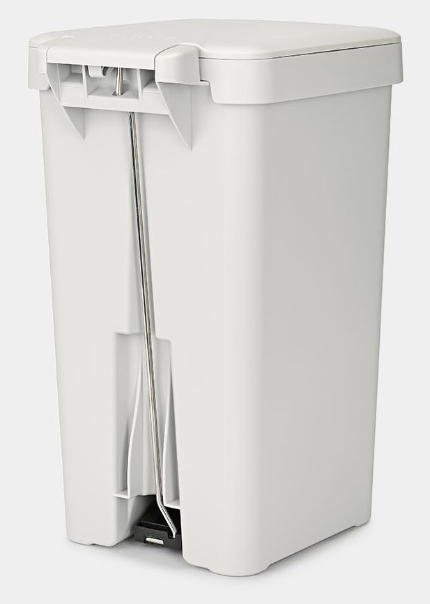 Brabantia Papierkorb StepUp – 16 l – Kunststoff, hellgrau – B × H × T 203 × 381 × 265 mm