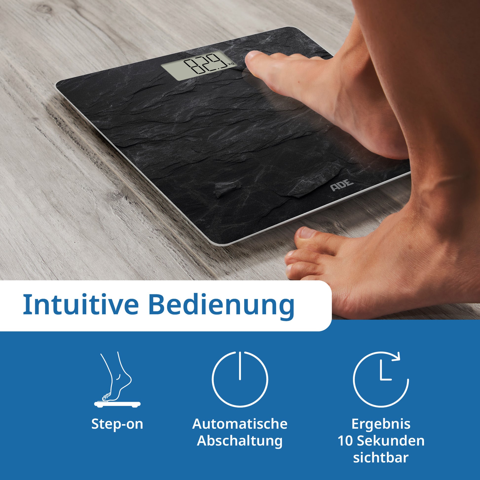 ADE Digitale Personenwaage BE2306-4 – Glas – 180 kg