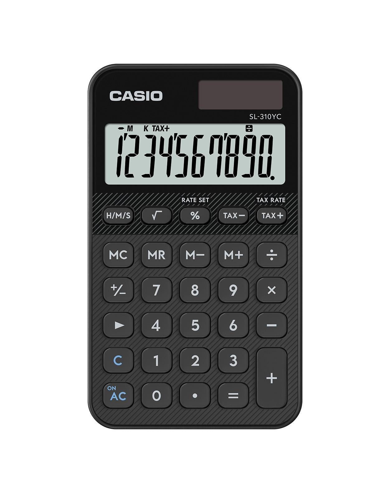 Casio Taschenrechner SL-310YC – 10-stellig – Solar/Batterie – Schwarz