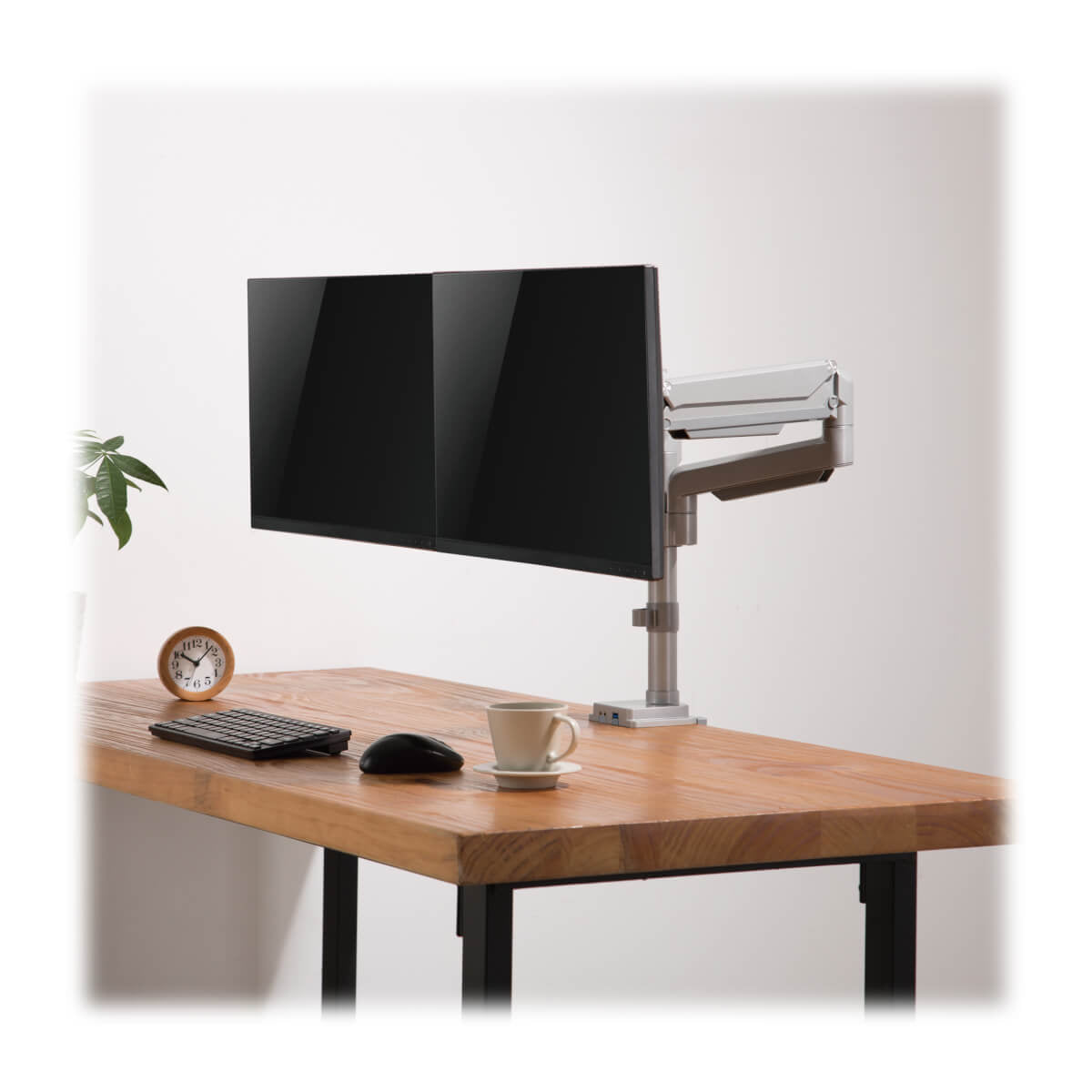 Tripp Lite DDR1732DAL – Monitorarm Tischhalterung – Klemme/Durchführung – 2 Monitore – 17–32" – VESA 75×75/100