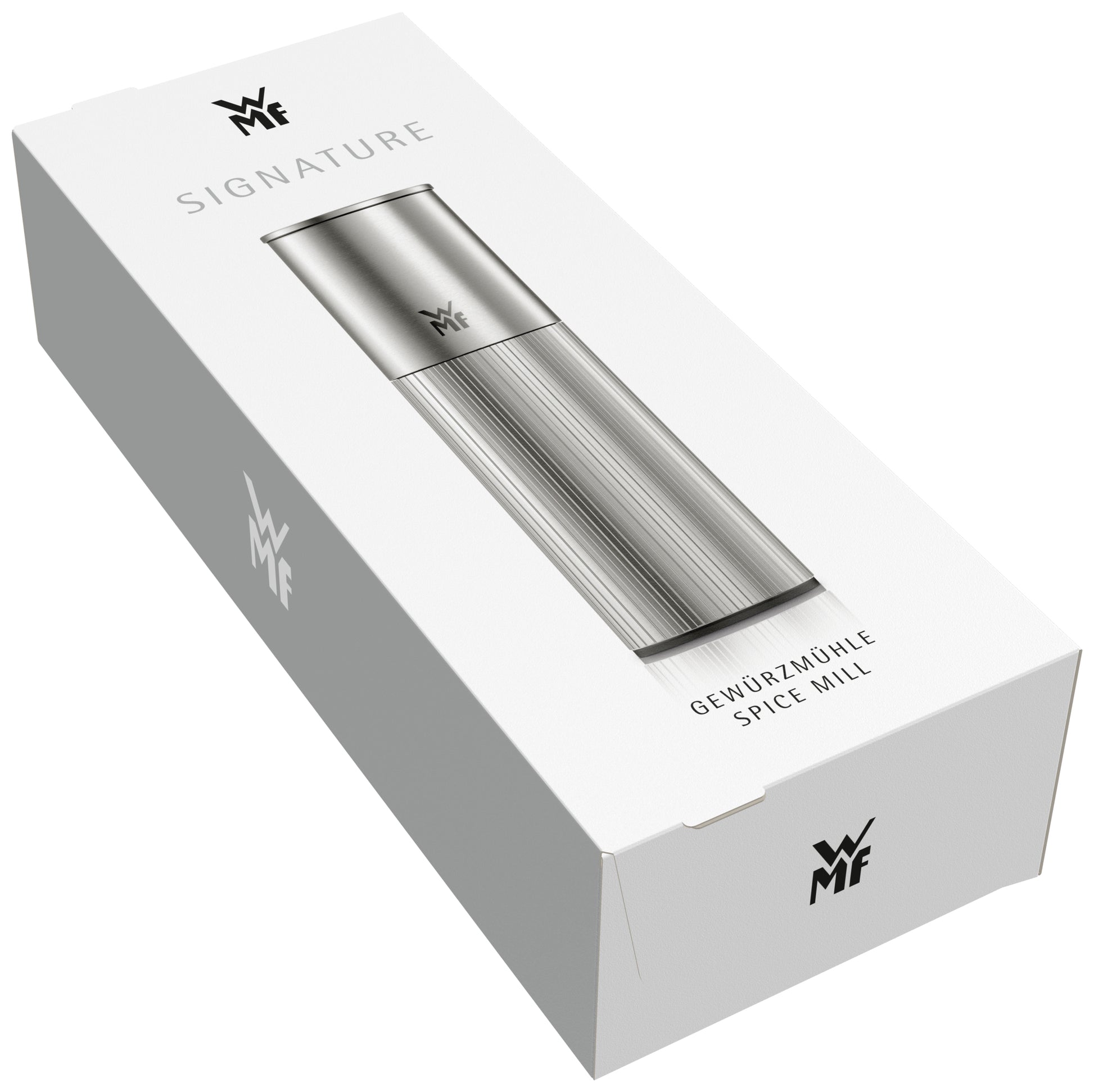 WMF Salz-/Pfeffermühle 20,5 cm, Edelstahl/Keramik, Silber, mit Keramikmahlwerk