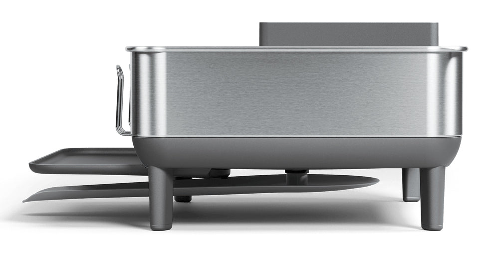 simplehuman Abtropfgestell 39,4 × 38 × 19 cm, Edelstahl, spülmaschinenfest, Silber