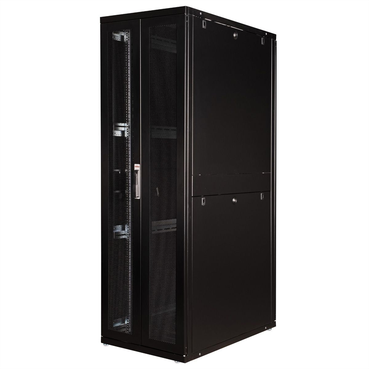 ROLINE Pro – 19" Netzwerkschrank 42U, IP20, abschliessbar, 600 × 1000 × 1970 mm, schwarz, Stahl