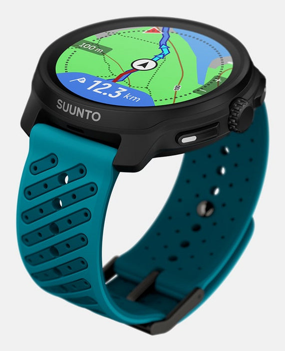 Suunto Race 2 49 mm GPS – Kunststoff Schwarz, Sportband, Wave Blue, 100 m, für Android, iPhone