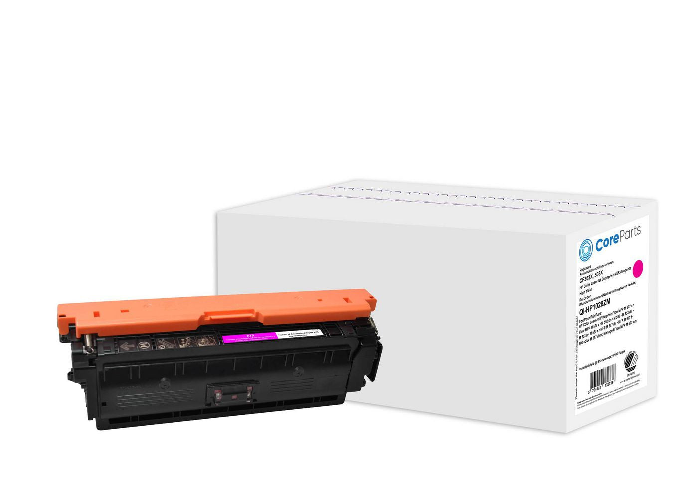 CoreParts Toner CF363X – Magenta, 9500 Seiten – für HP Color LaserJet Enterprise M553 (508X)