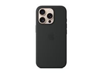 Apple Backcover – für Apple iPhone 16 Pro, MagSafe, Silikon+Mikrofaser, Schwarz