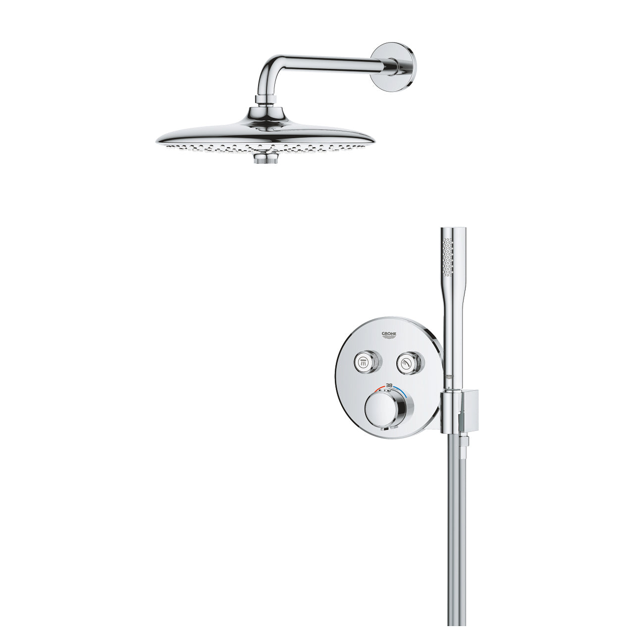 GROHE Unterputz-Badebatterie Vitalio – Thermostat, Kunststoff/Chrom