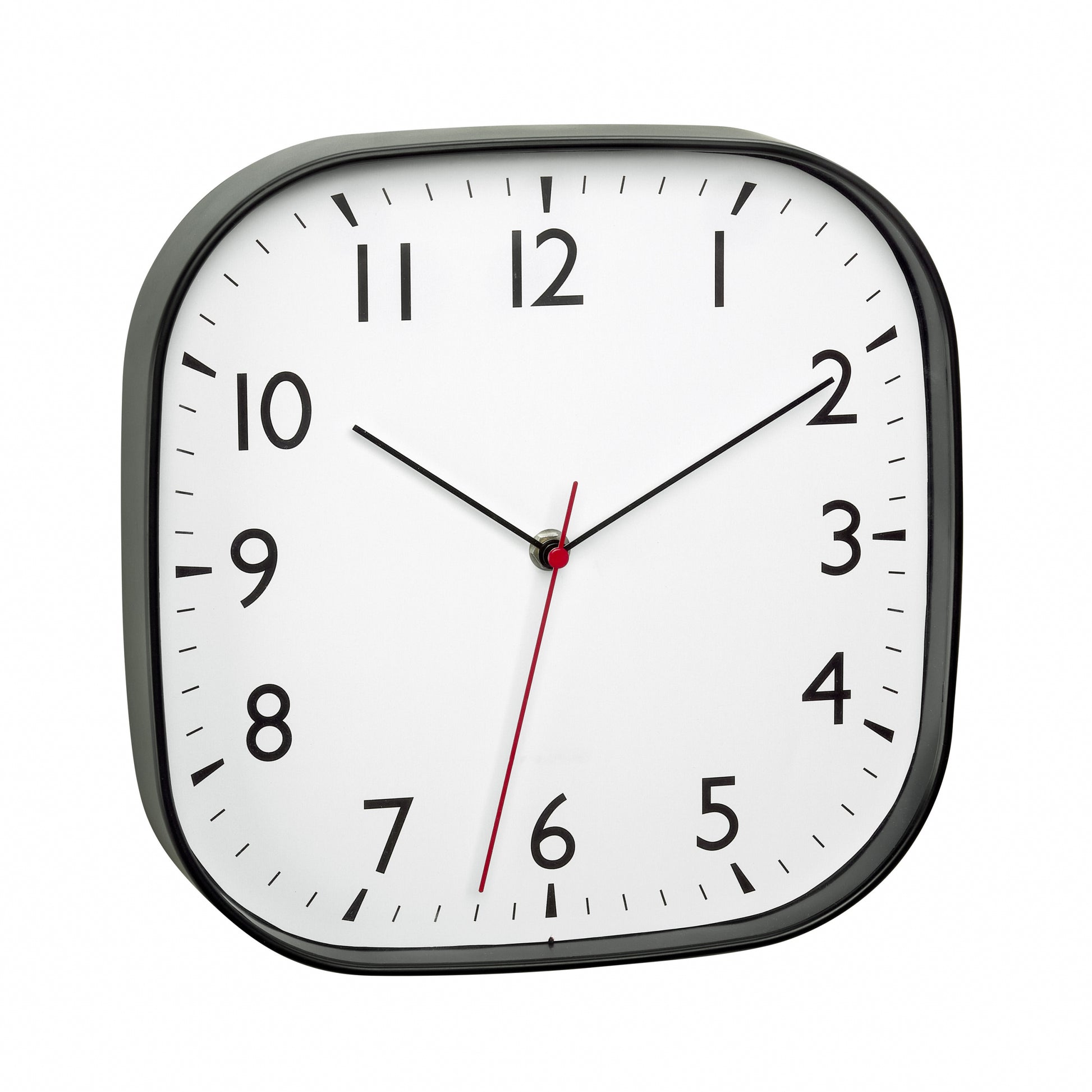 TFA-Dostmann Wanduhr – Analog, 27,9 × 27,9 × 4,9 cm, Schwarz, Kunststoff