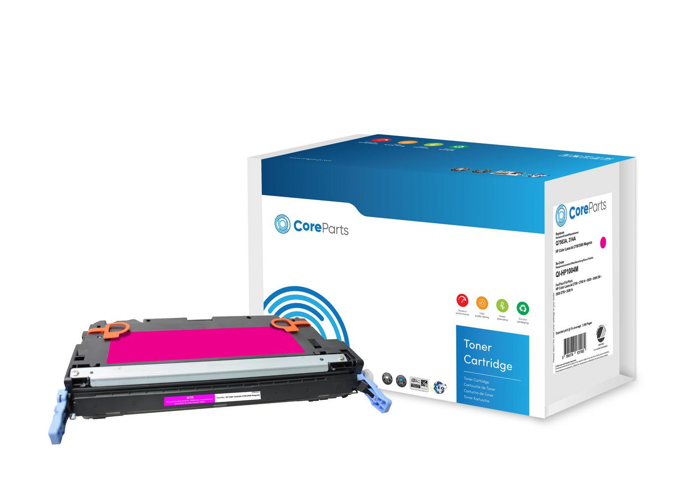 CoreParts HP 314A (Q7563A) Magenta Toner – Original – 3'500 Seiten – für HP Color LaserJet 2700/3000