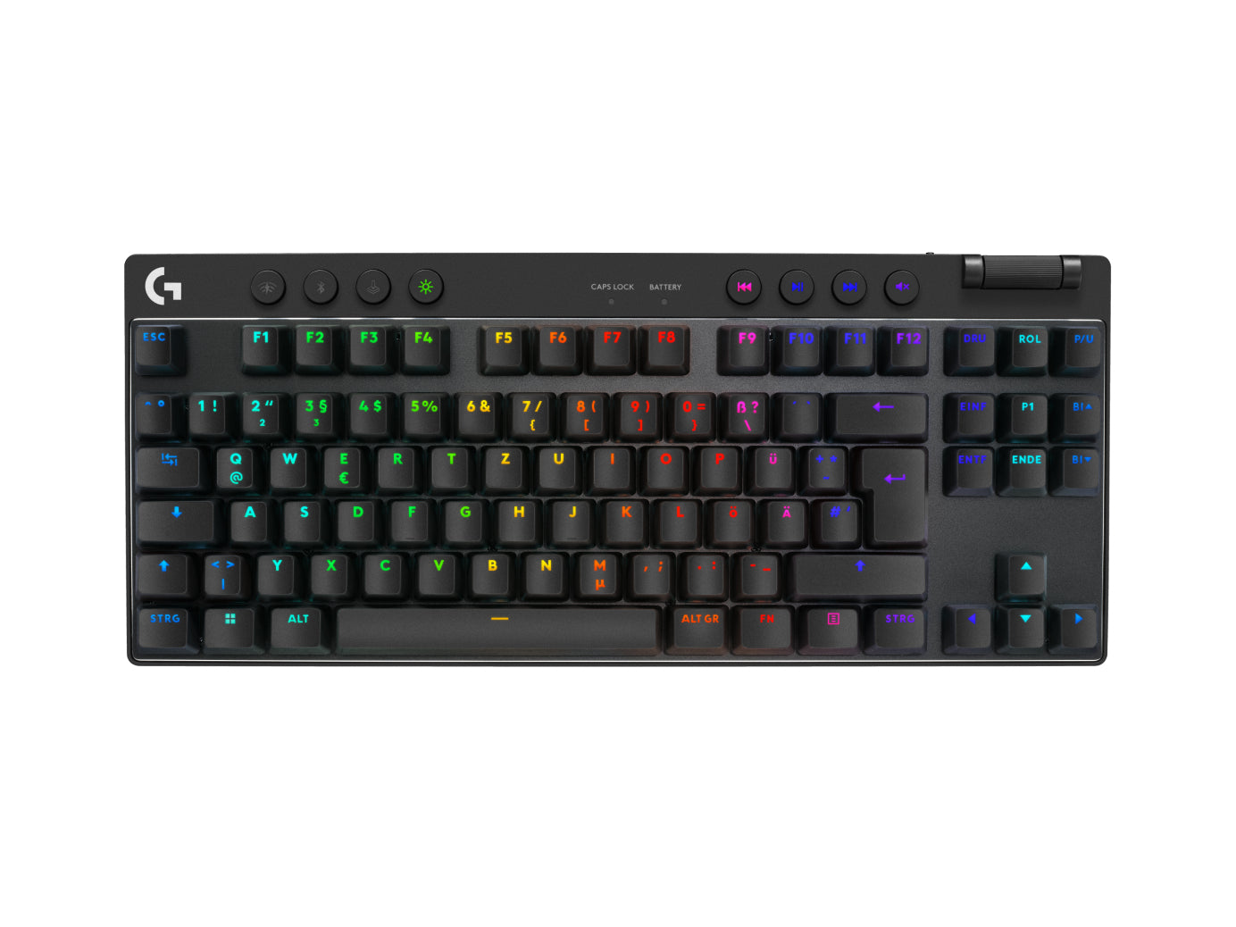 Logitech G PRO X TKL LIGHTSPEED – Gaming-Tastatur – RF + Bluetooth, Mechanisch (Taktile), RGB, Schwarz