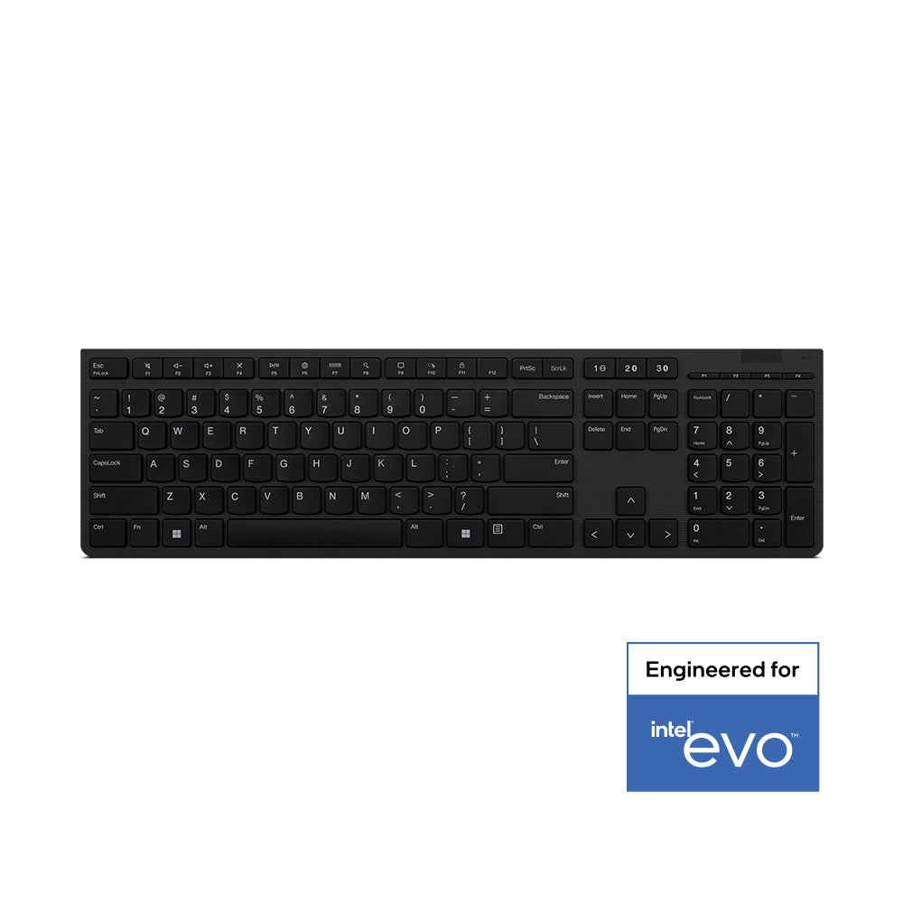 Lenovo Tastatur – Schere – Bluetooth & 2,4 GHz – QWERTY (US-INT) – Grau
