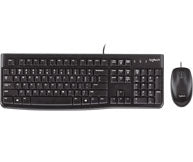 Logitech MK120 – Tastatur, kabelgebunden (USB-A), FR-Layout (FR), Fullsize (mit Ziffernblock), Schwarz